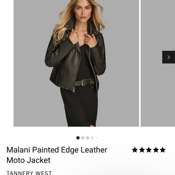 Wilsons Leather Tannery West Black Moto MalaniJacket XL never worn - Picture 4 of 4